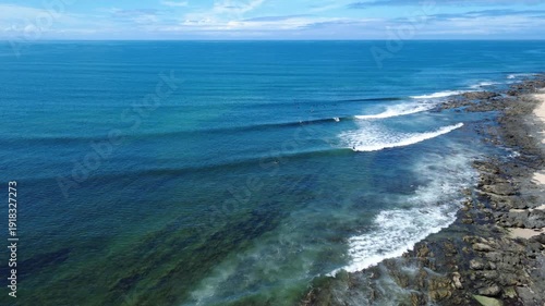 Aerial Drone View of Jeffreys Bay South Africa – Surf Beach and Scenic Coastline