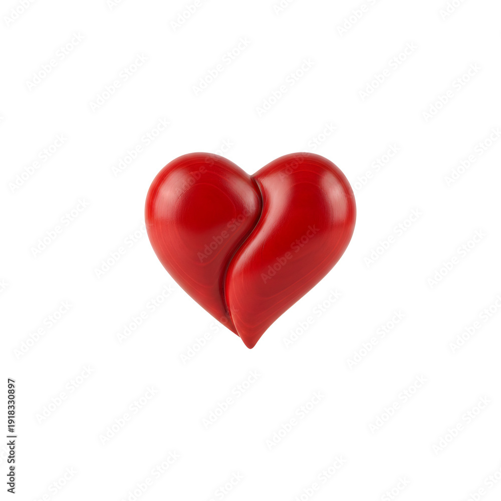 Fototapeta premium Broken heart symbolizing love and heartbreak