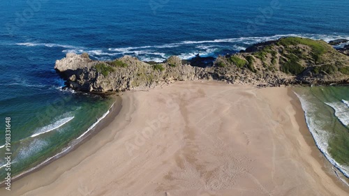 Aerial Drone View of Plettenberg Bay South Africa – Scenic Coastline and Turquoise Ocean