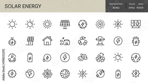 Solar Energy Icons