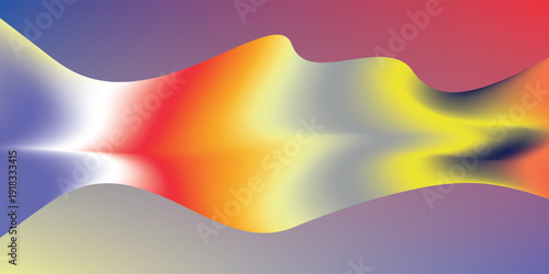 Elegant Abstract Wave Background in blue, red, yellow, and orange, Amazing Web Design Element or Digital Art Display. New esp vector