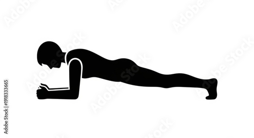 Person in plank position exercising core strength and stability on floor