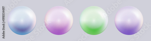 Abstract 3D light bubble with glare.Geometric abstract  iridescent liquid shape.