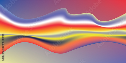Elegant Abstract Wave Background in blue, red, yellow, and orange, Amazing Web Design Element or Digital Art Display. New esp vector