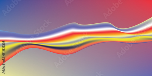 Elegant Abstract Wave Background in blue, red, yellow, and orange, Amazing Web Design Element or Digital Art Display. New esp vector