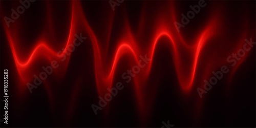 An abstract red background with glowing lines and fiery orange motion creates a dark, bright energy pattern with a blur of light rays and golden flames for a modern wallpaper design