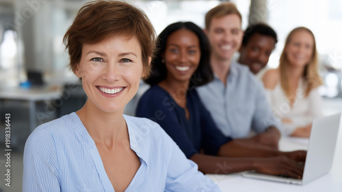 Free Download Diverse business team collaborating in modern office meeting room, multicultural professional interaction, workplace teamwork environment, contemporary corporate setting, with - GFXLoad