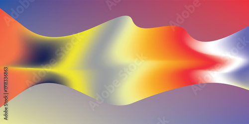 Elegant Abstract Wave Background in blue, red, yellow, and orange, Amazing Web Design Element or Digital Art Display. New esp vector