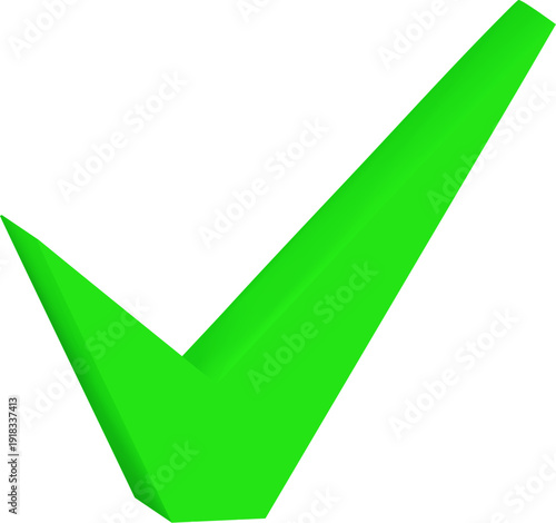 Bright green checkmark symbol for approval or success.