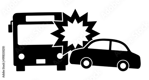 バスと車の追突事故