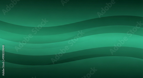 Green wavy abstract background with gradient shades and smooth curves perfect for modern design and digital art projects