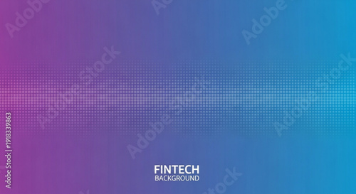 Gradient fintech background with purple blue halftone pattern for financial technology design elements