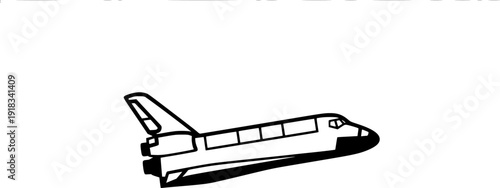 Space shuttle Vector Icon Design Illustration
