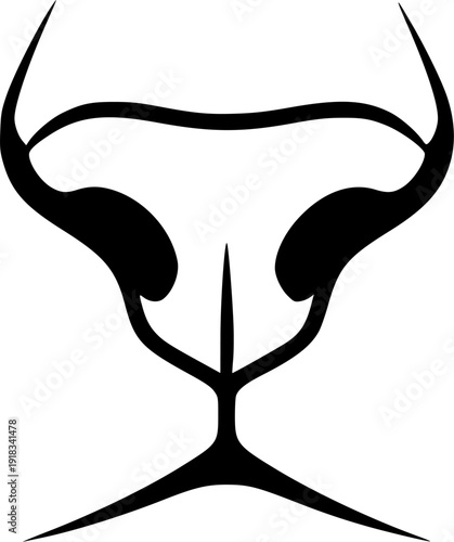 Vector flat cat nose isolated on white background
