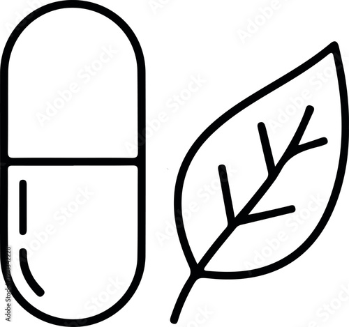 Leaf Icon Natural Medicine Symbol