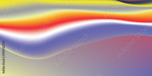 Elegant Abstract Wave Background in blue, red, yellow, and orange, Amazing Web Design Element or Digital Art Display. New esp vector