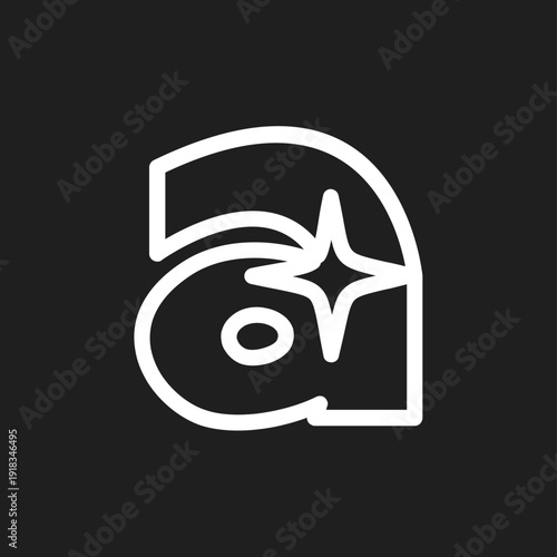 Abstract Letter A and Star Logo Design TEMPLATE