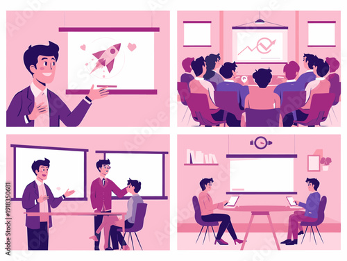 A minimalist illustration of a businesswoman conveys confidence and leadership. Ideal for articles on female empowerment, corporate values, or modern 