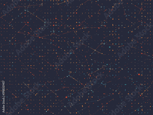 A vibrant and dynamic abstract background featuring scattered particles and lines. Ideal for digital design, presentations, or adding a modern touch t