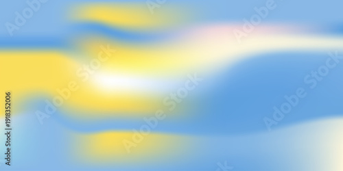 Abstract clear blue sky gradient background. Sunlight, fluffy wavy cloud shape bg. Pastel and soft high clouds. Beauty in nature scene, landscape and header designs