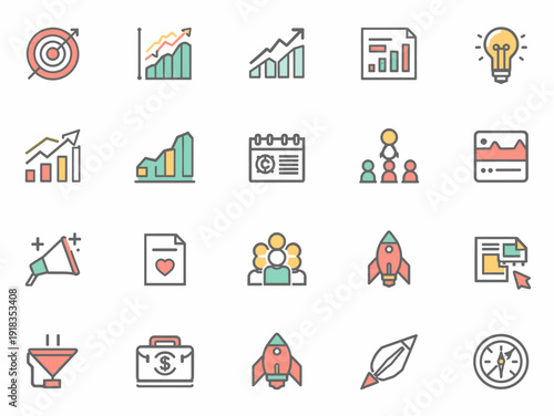 A simple, colorful illustration of a martini glass. This graphic is perfect for representing cocktails, happy hour, celebration, or a sophisticated li