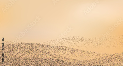 Abstract golden sand dunes landscape.Contrasting ridges and  flowing landscapes.