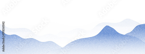 Winter snow scene with 3D white snowdrifts and realistic snowy landscape. Perfect background for holiday designs, featuring ice covered ground and mountain borders.