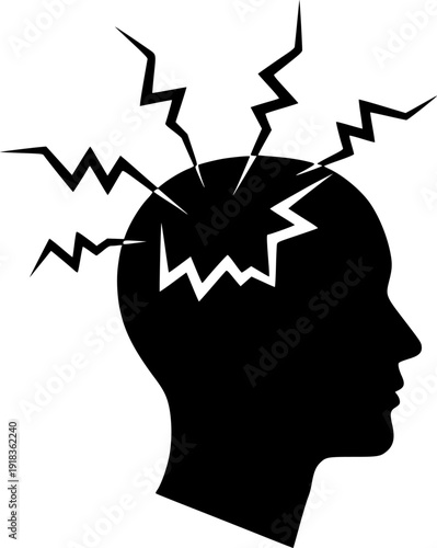 Anxiety icon on white background. Modern simple icon vector illustration. vector silhouette illustration isolated on white background 
