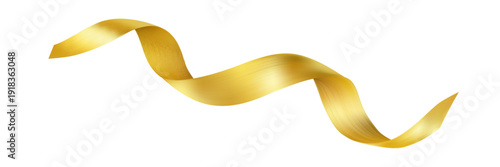 Golden wave corner shape for element with one gold wave curve ribbon.