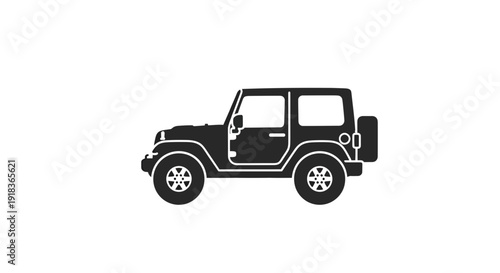 jeep image, vector illustration, flat design, transport, off-road vehicle, adventure, travel