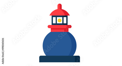 Japanese Lantern Vector Illustration, Flat Design, Cultural Symbol for Design, Decorative Element