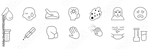 Collection of abstract line art and symbols