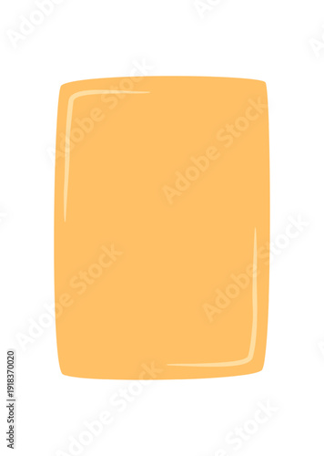 Fluid rectangle frame in abstract hand drawn style. Quote box and message textbox with smooth shape, card template for modern orange background. Versatile for creative frame needs.