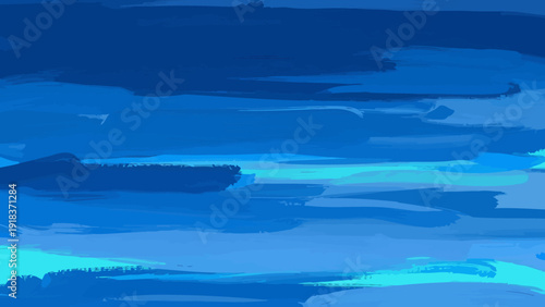 Abstract blue paint stroke background,Modern layered blue brush texture backdrop
