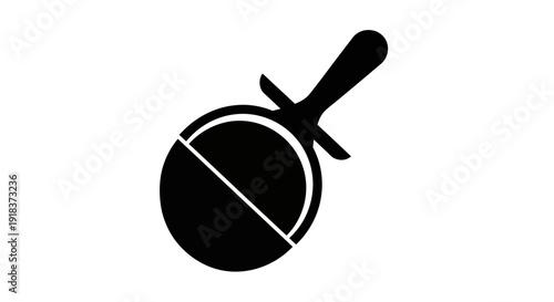 Isolated black silhouette of a pastry blender or dough cutter icon on a white background, graphic design element
