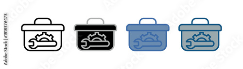 
toolbox icon set multiple style collection with service toolbox design