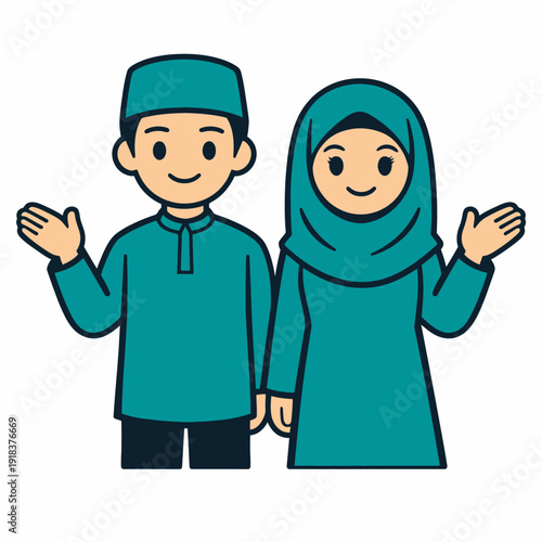 A happy man and woman in ramadan 2026