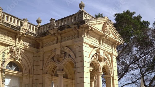 Captivating view of a Belle Epoque building nestled in town of Mdina, Malta.