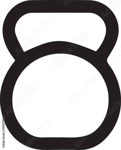 unique kettlebell vector icon