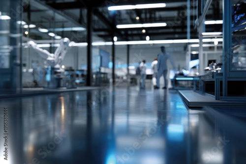 Wallpaper Mural The image features a modern laboratory environment showcasing advanced automation technology and collaborative workspaces, reflecting the future of research and development in industry. Torontodigital.ca