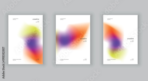 Abstract gradient poster template. Modern cover design. Gradient mesh background design. Trendy front page design for banners, posters, flyers, invitations, and annual reports