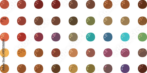 Colorful cookie texture background with various shades
