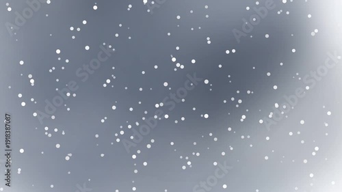 Minimalist Falling White Snow Flake Animated Background in Winter Season