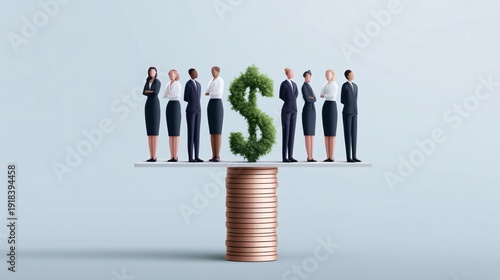 fair wage and workers rights, diverse employees discussing salary transparency, corporate responsibility theme