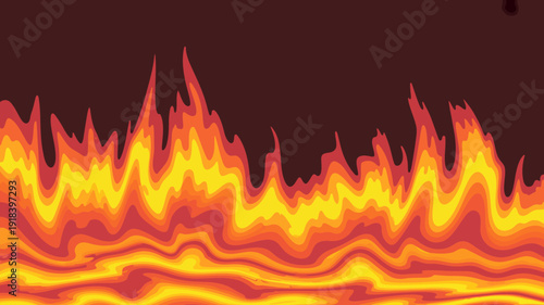 A vibrant abstract composition depicts swirling flames in shades of orange and yellow creating a fiery and intense visual experience high quality professional detailed modern elegant