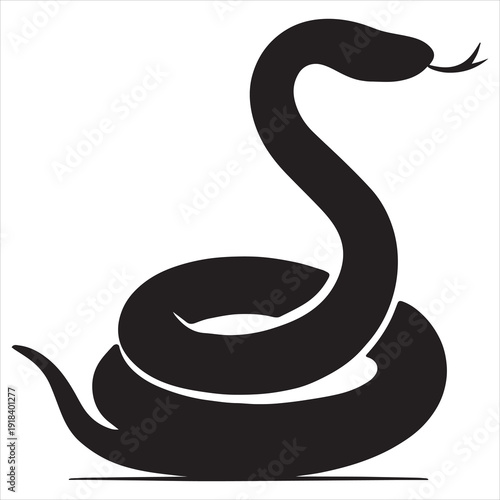 black snake vector illustration