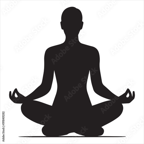 yoga silhouette vector