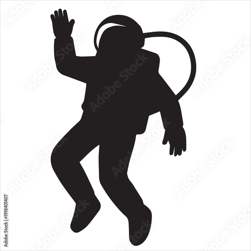 silhouette of a young man