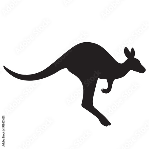 kangaroo silhouette vector
