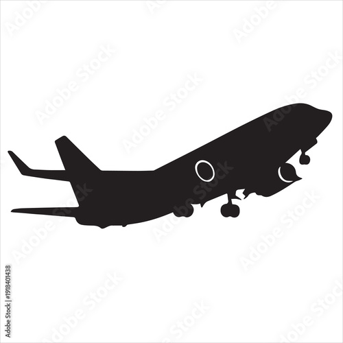 silhouette of airplane